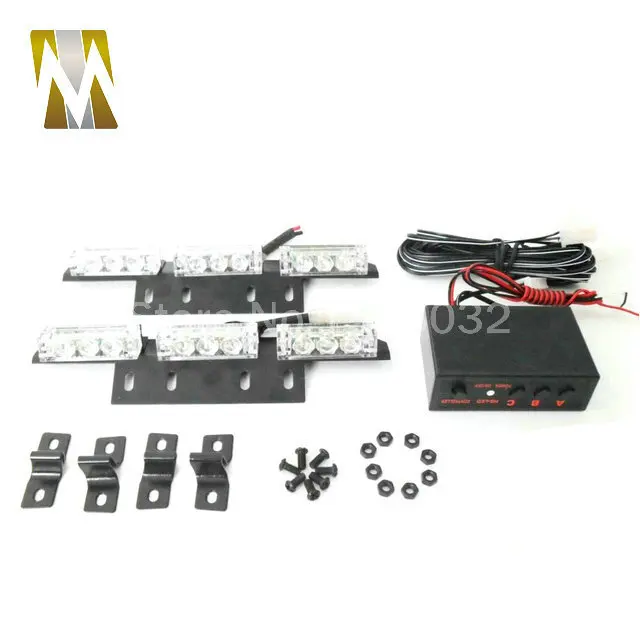 2x9 led 18LED grille flash Car light Strobe Flash Warning EMS Police Truck Light Flashing Firemen Lights DC 12V