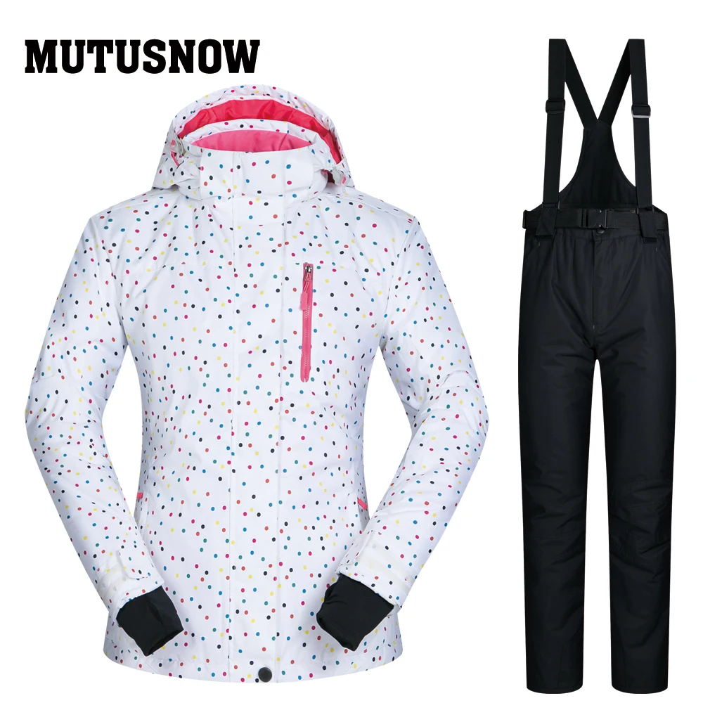MUTUSNOW النساء بدلة تزلج جاكيت وسروال يندبروف ماء الشتاء سترة النساء تزلج على الجليد مجموعات في الهواء الطلق الجبلية MUTUSNOW النساء بدلة تزلج جاكيت وسروال يندبروف ماء الشتاء سترة النساء تزلج على الجليد مجموعات في الهواء الطلق الجبلية