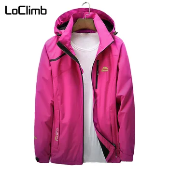 

LoClimb Outdoor Jacket Women Spring/Autumn Tourism Windbreaker Waterproof Coat Mountain Climbing/Trekking/Hiking Jackets AW213