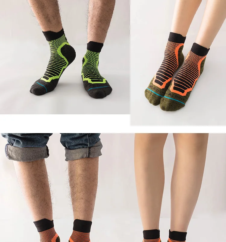 Утолщенные теплые мужские носки для бега быстросохнущая антибактериальные шерстяной платок для шеи подошвой носки для спорта на открытом