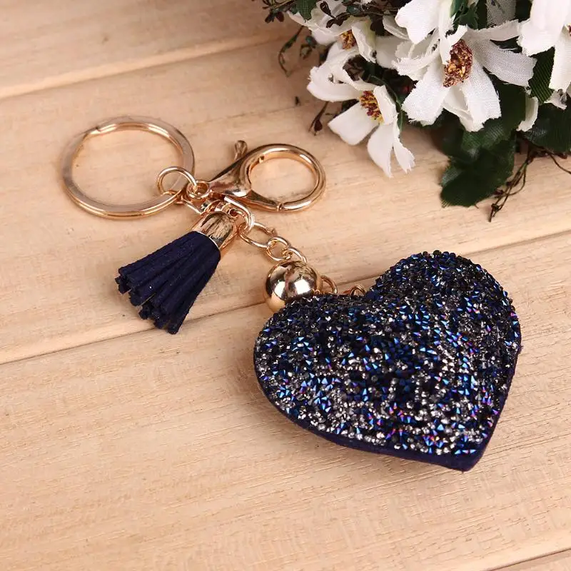 

Lovely Cute Keychain Keyring Charming Bling Pendent Rhinestone Crystal Keychain Women Key Holder Car Key-ring Charm Gift