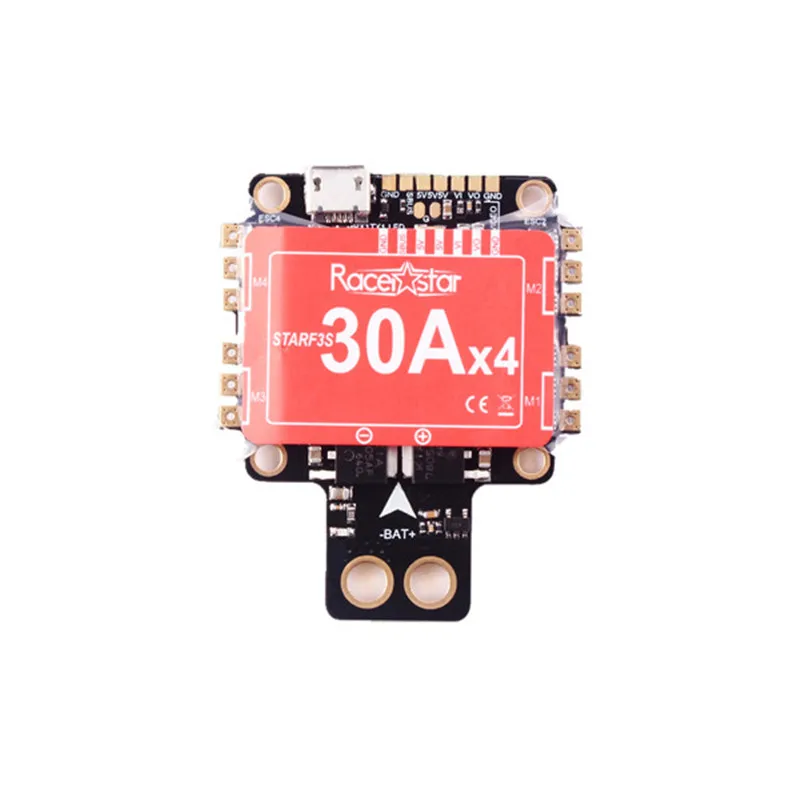 

Newest Racerstar StarF3S 30A BL_S 4 In 1 ESC 5V BEC AIO OSD BEC Current Sensor F3 Flight Controller For RC Multirotor