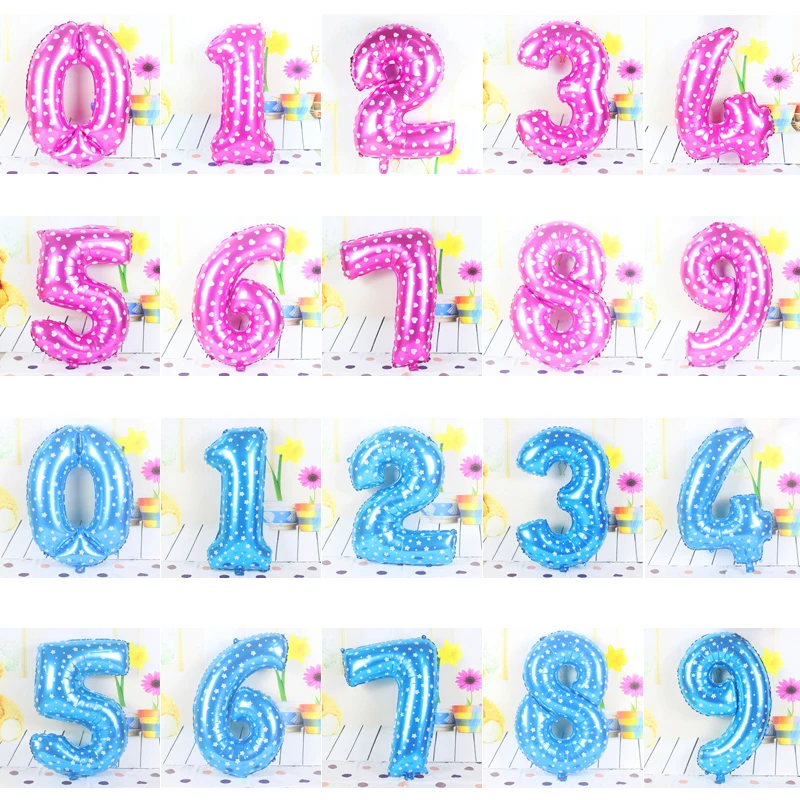 

32inch Helium Ballon Gold Silver big wedding happy Birthday foil balloons festive decoration number large balloon Party balloon