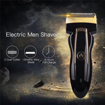 

2019 Rechargeable Reciprocating Electric Shaver Washable Male Beard Trimmer Hair Mustache Razor Men Face Care with Alloy Blade