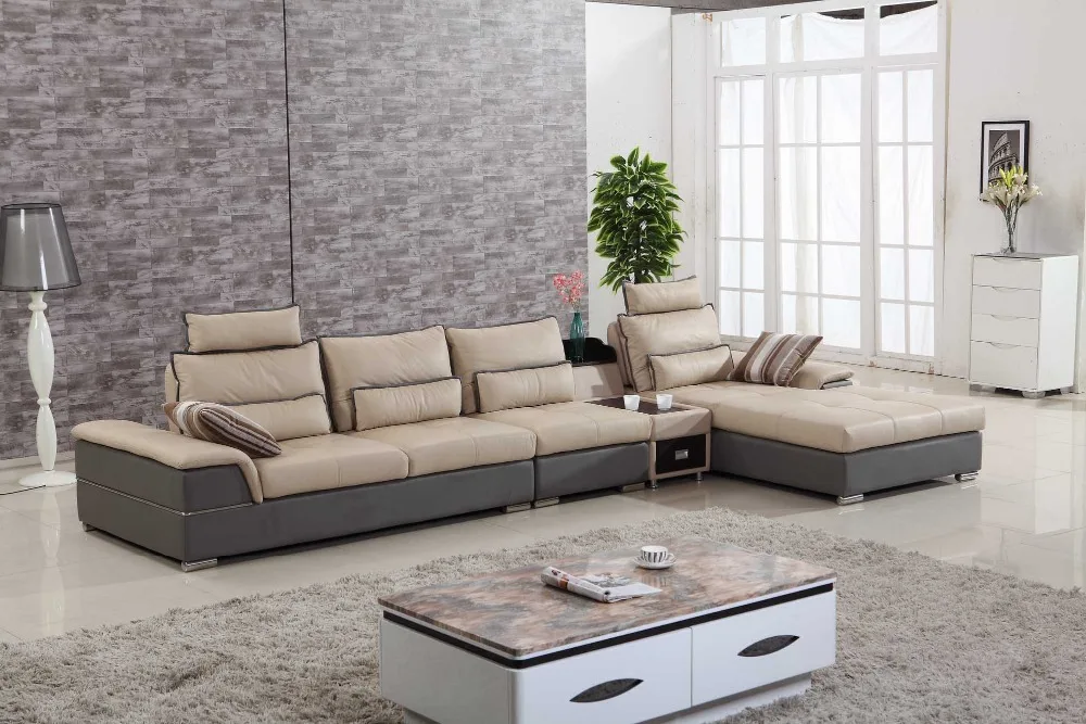 L vorm sofa set ontwerpen koop goedkope l vorm sofa set ontwerpen ... Beige woonkamer banken