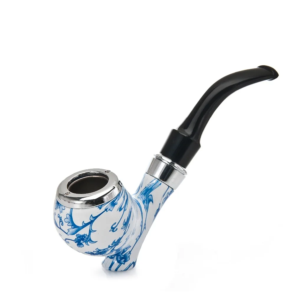 1PCS China Blue And White Porcelain Wooden Durable Tube Cigarette Resin