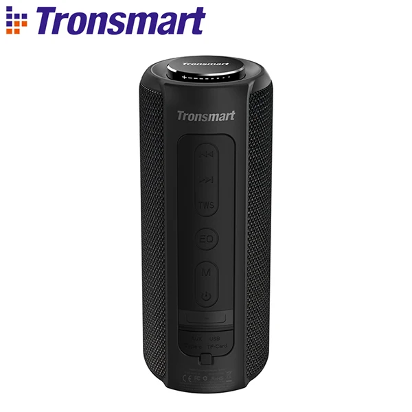 Tronsmart T6 Plus Bluetooth динамик 40 Вт портативный динамик глубокий бас Саундбар с IPX6 Водонепроницаемый, power Bank функция SoundPulse - Цвет: Black T6 Plus