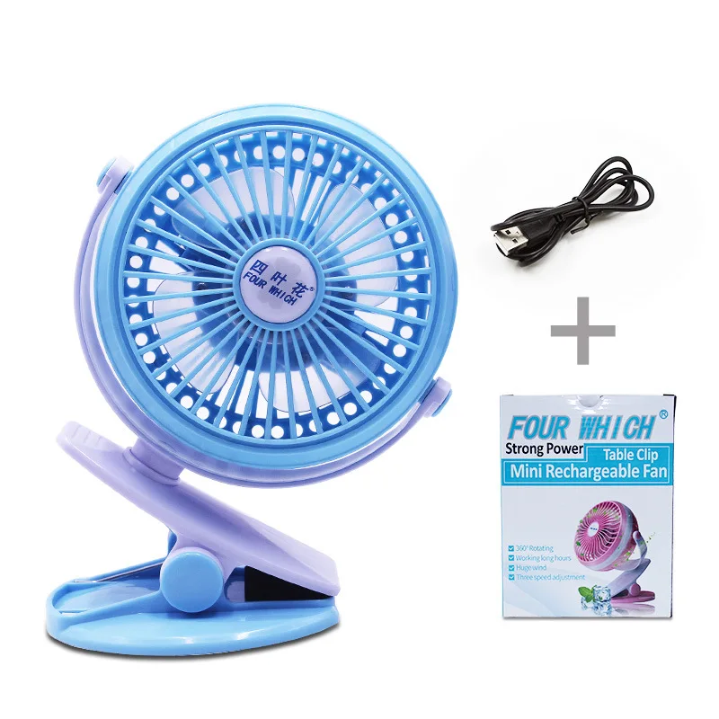 BC SF001 Clip On Fan USB Clip Desk Personal Fan 360 Degree Rotatable
