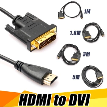 

30pcs HDMI to DVI Cable Rated High Speed Bi-Directional HDMI to DVI Cable Adapter 24+1 pin Gold Plated upports 3D 1080P 1m/3m/5m