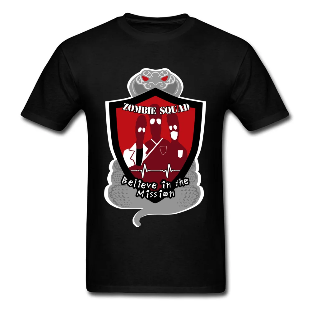 Zombie Squad T Shirt Men T-shirt Latest Cotton Tshirts Black Tops Snake Tattoo Tees O Neck Summer Autumn Clothes Believe Mission |
