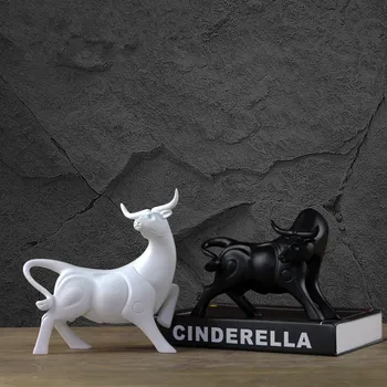 

modern minimalist lucky black and white cow ornaments resin crafts coffee table home decoration animal handicrafts figurines