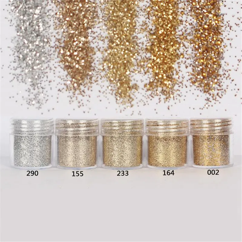 

1 Box 10ml Nail Art Glitter Champagne silver golden color Makeup Superfine glitter gradient Nail Art Manicure Powder