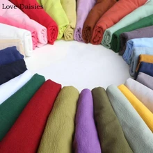 Хлопок/лен вареный креп синий розовый зеленый фиолетовый черный темно-синий желтый коричневый ткани для одежды платье Весна ручной работы ремесло Sashiko