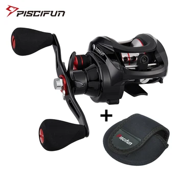 Piscifun Torrent Baitcasting Reel With Cover Bag 8.1kg Carbon Drag 7.1:1 Gear Ratio Saltwater Freshwater Baitcaster Fishing Reel piscifun carbon x spinning reel fishing tackle 5 2 1 6 2 1 gear ratio light to 162g 11bb 15kg max drag saltwater fishing reel