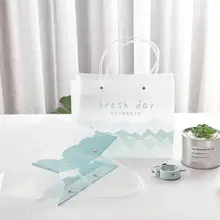 2 шт./пакет креативный маленький свежий узор Подарочная сумка матовый полипропиленовый прозрачный водонепроницаемый мешок праздничный подарок на день рождения сумка на подарок