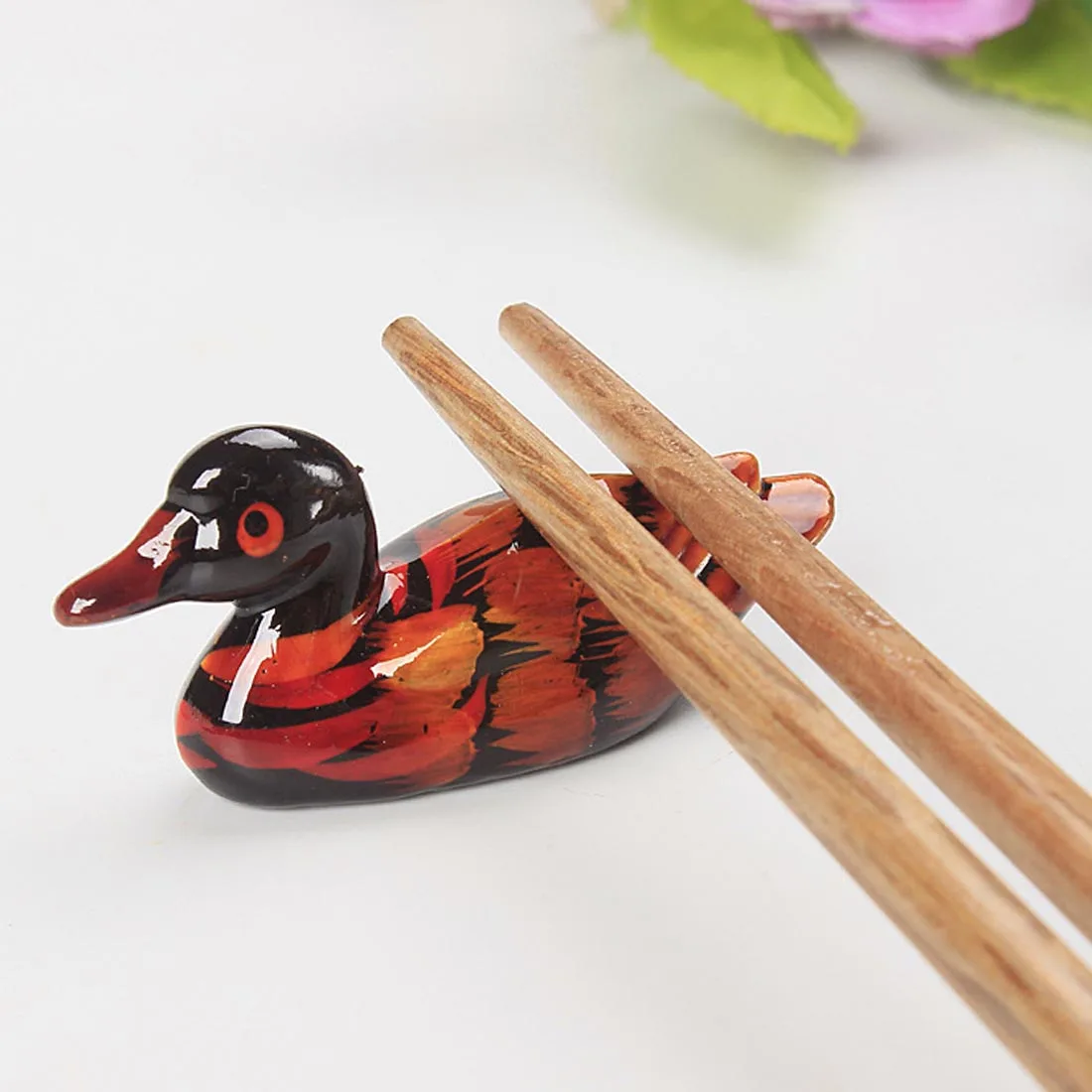 Животное двойные резиновые палочки для еды Мода ретро фэн шуй ремесло шоу украшение домашнего декора подарок на праздник дерево Chopsticks