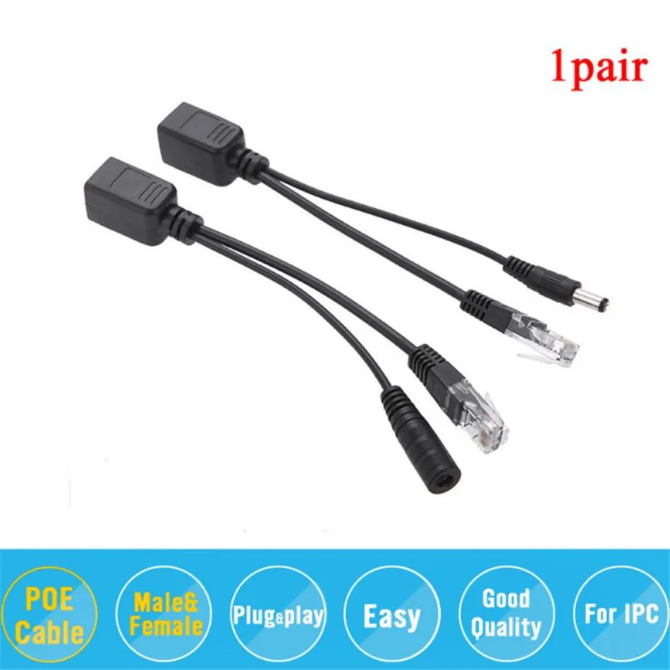 

Hiseeu POE Splitter Injector Power Supply Module RJ45-DC 12V Synthesizer Separator Combiner 2pcs/pair 54