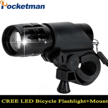 New Bicycle Light 7 Watt 2000 Lumens 3 Mode CREE Q5 LED Bike Light Front Torch Waterproof + Torch Holder ZK67