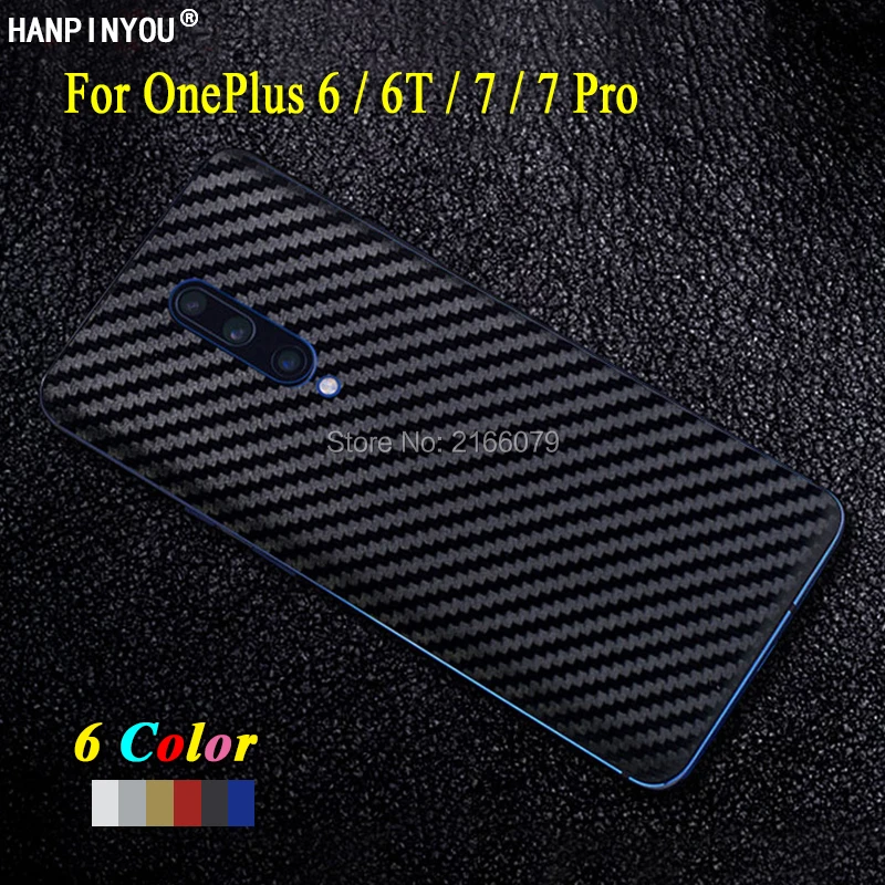 

For OnePlus 6 / 6T / 7 / 7 Pro New Full Back Cover Decal Skin 3D Carbon Fiber Phone Protective Sticker Film