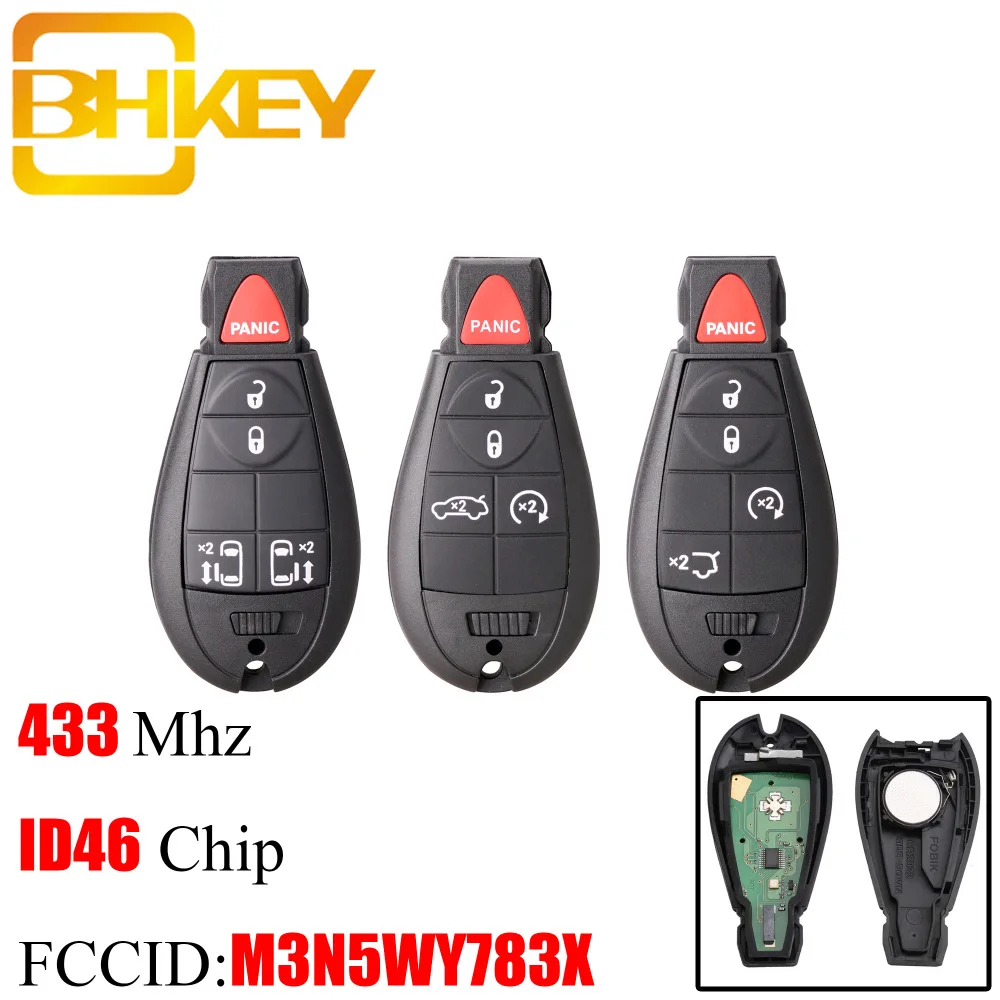 Bhkey 4+ 1 5 кнопки дистанционного ключа автомобиля для Jeep Grand Cherokee 2008 2009 2010 2011 2012 2013 M3N5WY783X IYZ-C01C 433 MHz smart key Fob