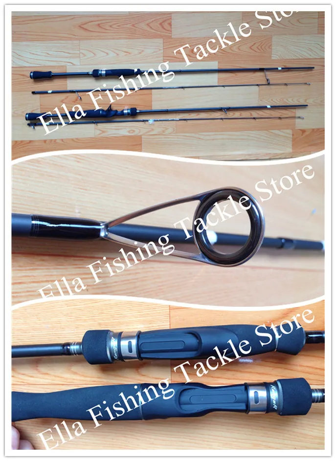 New !! High Quality Black color Spin Fishing Rod 1.8 M 2 section in