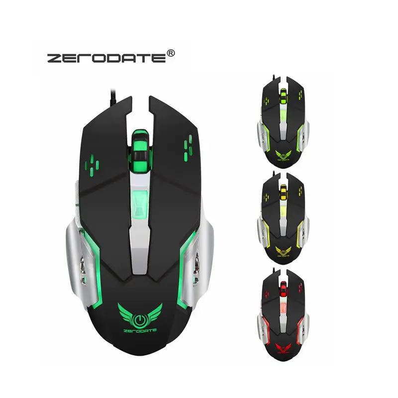 

ZERODATE 6 buttons Wired Game Mouse x500 adjustable 3200 DPI Wired USB gaming Mouse