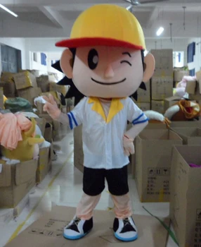 

Baseball Boys Plush Cartoon Character Costume Mascot for Halloween party event