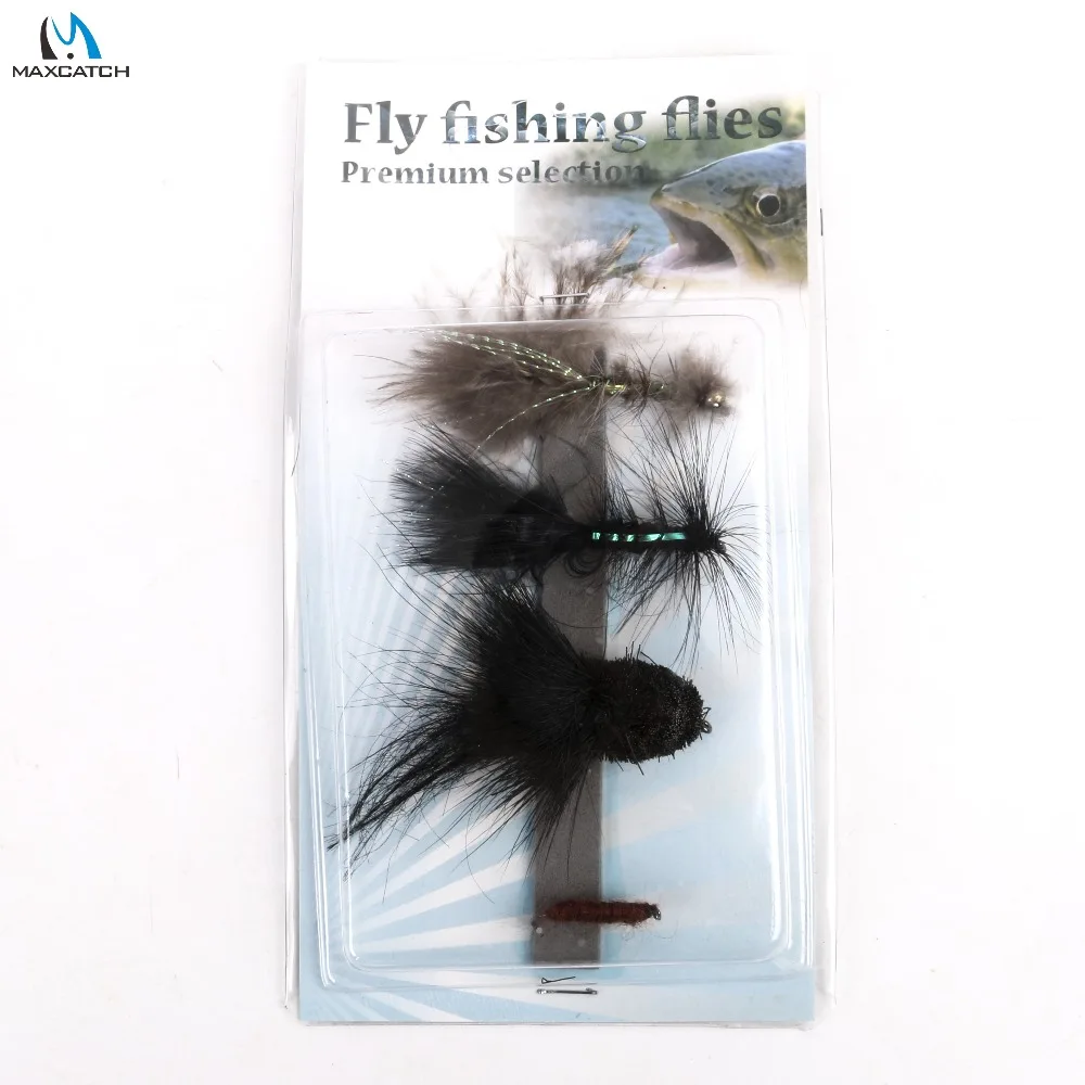Maxcatch Streamer Dry Flies/Lure For Fly Fishing 4 Patterns 1/0, 4