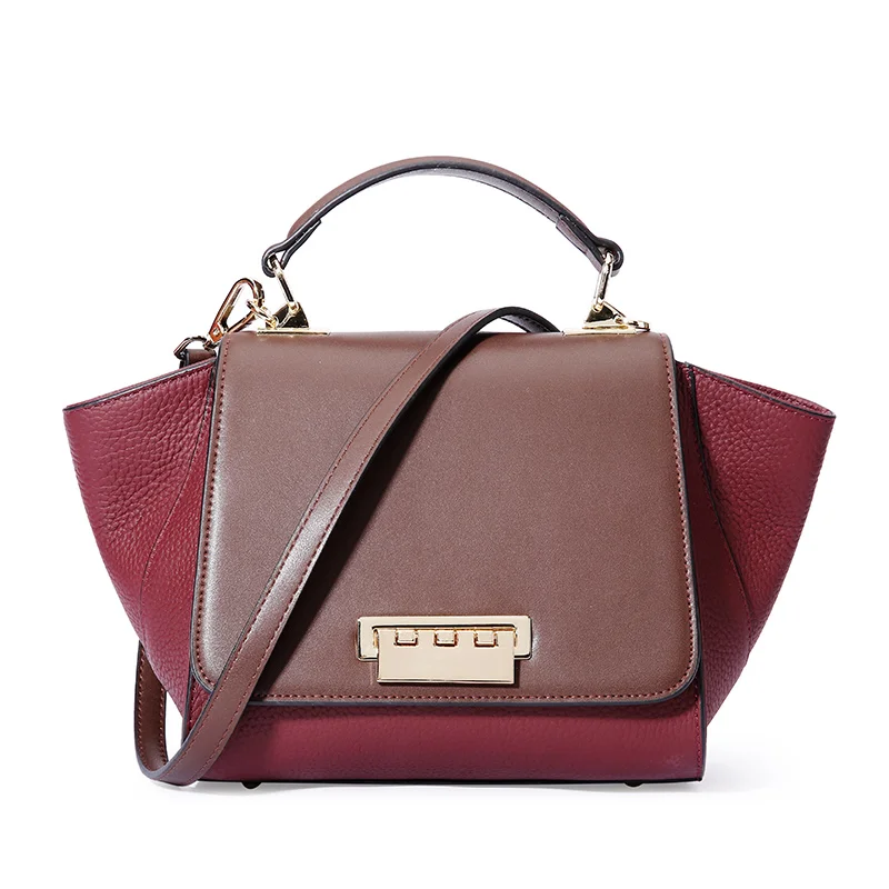 

LOEIL luxury Splicing wings cowhide handbags women bags Ladies genuine Lether Shoulder Bags designer crossbody bags for women
