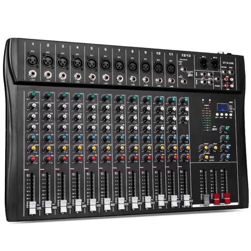 US $188.94 Professional 12 Channel Audio Bluetooth Mixer Stage Conference U Disk USB MP3 Recording MultiFunction Band Effect Reverb