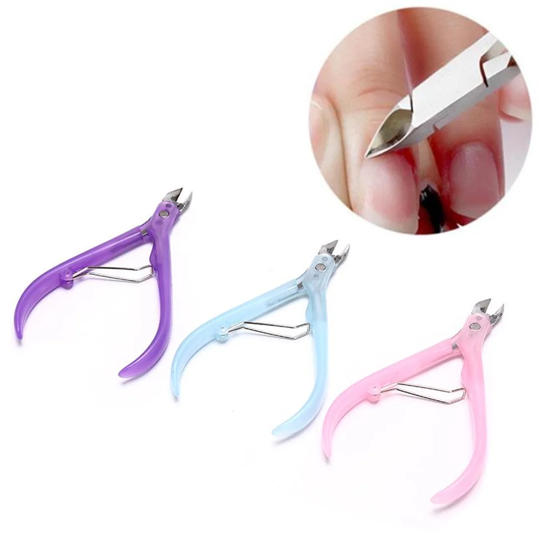 

Fingernail Toenail Cuticle Nipper Trimming Stainless Steel Nail Clipper Cutter Cuticle Scissor Plier Manicure Tool