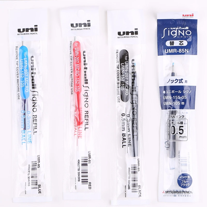 

LifeMaster Mitsubishi Uni Ball UMR-85 Gel Refills (For UMN-207GG/UMN-105/UMN-152) Black/Red/Blue/Black Blue