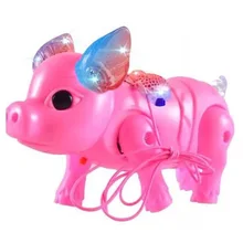 Cute Electric Music Walking Pig Toys Led Light Glow Electronic Pets Lantern Toy Children Kids Baby Girl Boy Educational Toys