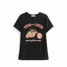 ¡Verano 2019! Camiseta Vintage Everkaki, camiseta Retro con patrón de moto para mujer, camisetas y Tops de manga corta con estampado bohemio, 2 camisetas para mujer