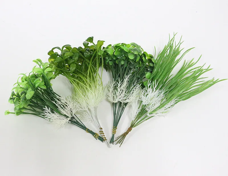 Flone Mini Artificial Plastic Plant Simulation Little Sapling Fake Plant Flower Home Party Office Garden Decor Plant (8)