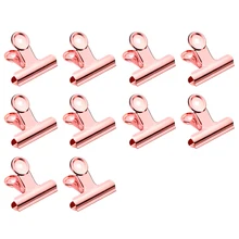 10 шт. розовое золото маленькое металлическое Крепление зажимы чехол для инструментов стационарная скрепка для бумаг зажимы для фотографий, фотографий, упаковки для закусок