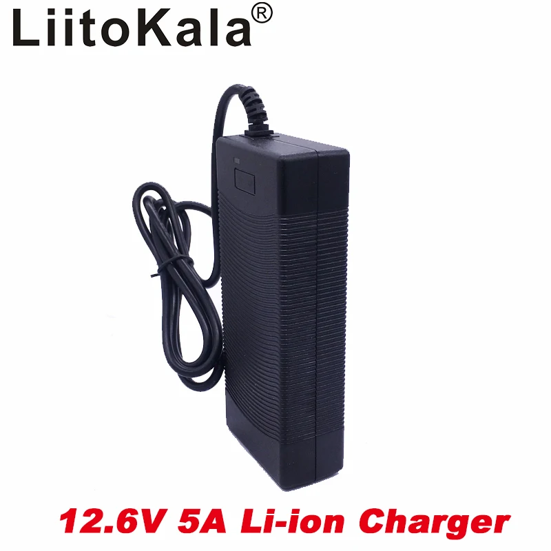Liitokala 12,6 V 5A зарядное устройство, 12,6 V зарядное устройство для CCTV аккумуляторной батареи, 5A зарядное устройство для 12V литиевая батарея 12V зарядное устройство