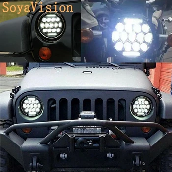 

7inch LED headlights for Land Rover Defender offroad headlamp 7" projector motor front lights for Jeep wrangler JK LJ TJ CJ