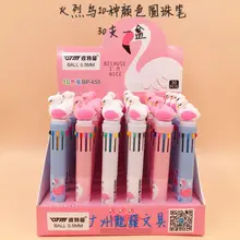 

24 Pcs/lot Flamingo 10 Colors Chunky Ballpoint Pen School Office Supply Gift Stationery Papelaria Escolar