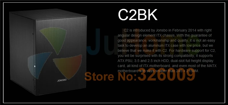 Jonsbo C2 Black C2BK, HTPC ITX мини Чехол для компьютера из алюминия, поддержка 3,5 ''HDD, USB3.0, домашний кинотеатр компьютер, другие C3 V4