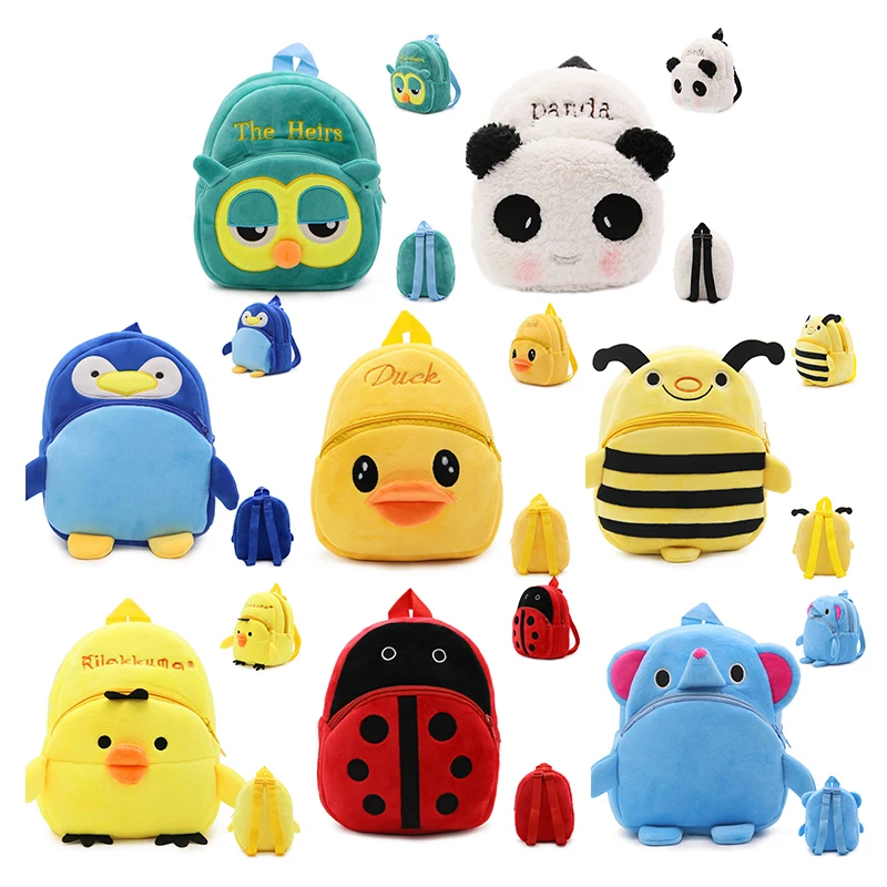 

3D Cute Cartoon Plush Children Backpacks Kindergarten Schoolbag Animal Kids Backpack Children School Bags Girls Boys Backpacks