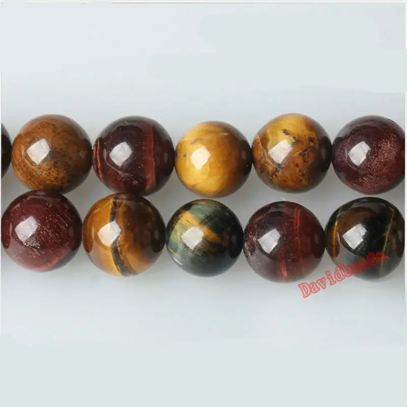 

Free Shipping Natural Stone three colors Mixed Color Tiger Eye Agat Round Loose Beads 16" Strand 6 8 10MM Pick Size