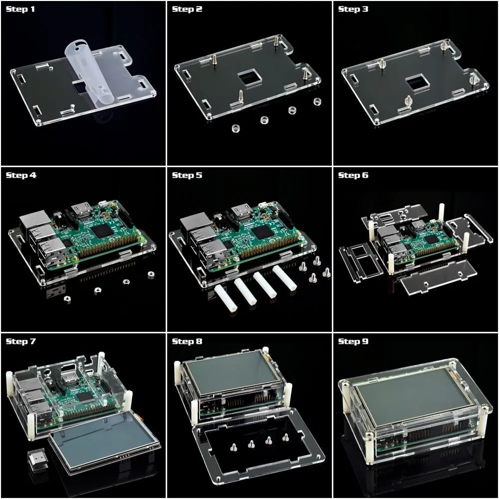 3,5 lcd HDMI USB сенсорный экран 320x480 до 1920x1080 ЖК-дисплей аудио с четким чехлом для Raspberry Pi 3 Pi 2(воспроизведение игрового видео