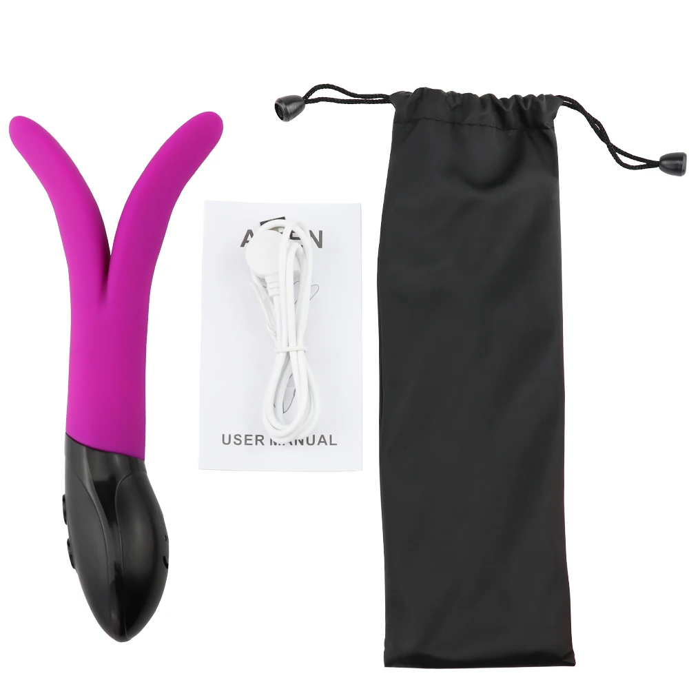 Man n Powerful Dual Vibrator for Women G spot Vagina clit vibrator,Anal Vibrator Rabbit Wand Body Massager Sex Products Sex Toys