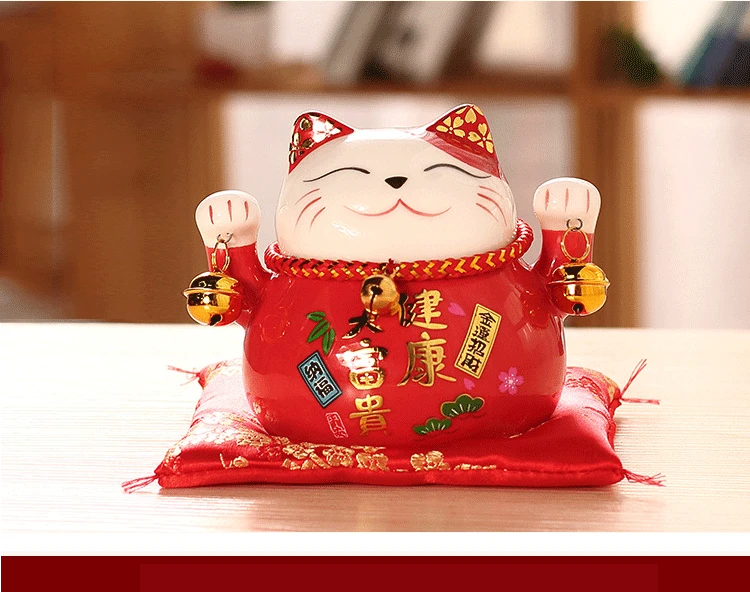 casa maneki neko porcelana ornamentos presentes do