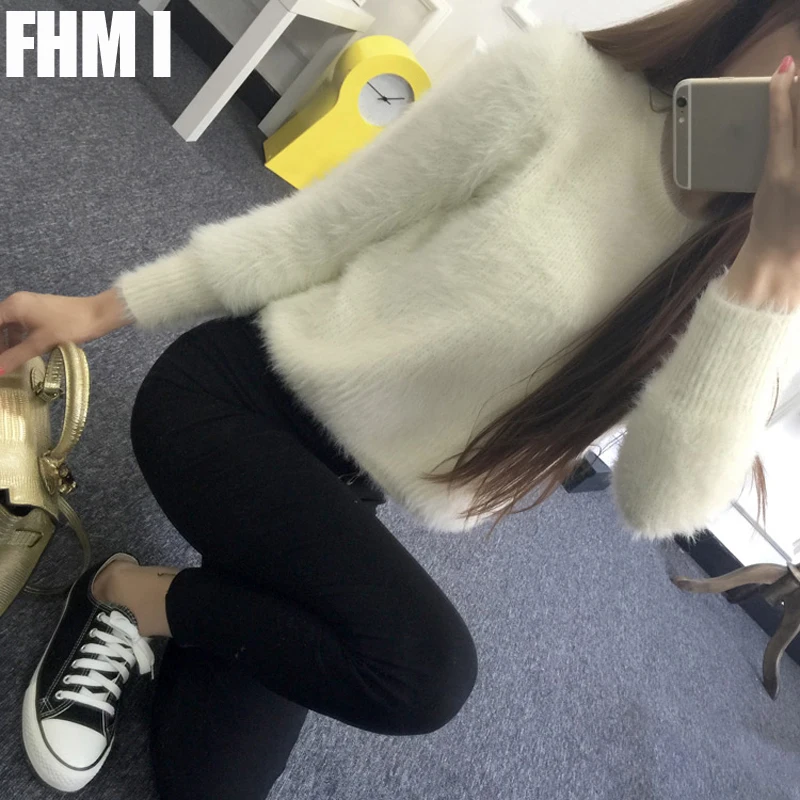 2016 winter mohair sweater women hedging short paragraph female Korean sweater coat thick loose clothes College wind C080