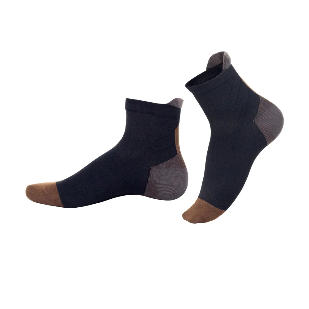 Short Compression Socks Women Men Running Outdoor Sports Hiking Cycling Foot Plantar Fascia Pressure Profession Socks Nylon - Цвет: Hei Zong