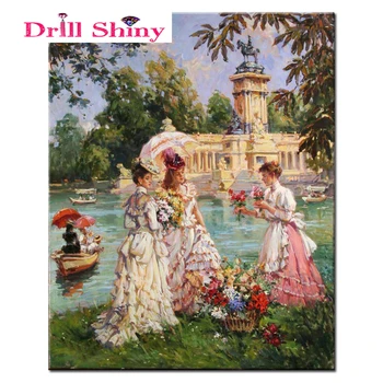 

DIY Diamond Embroidery landscape pattern Diamond Painting Cross Stitch kits square Diamond Mosaic girls picture Home Decoration