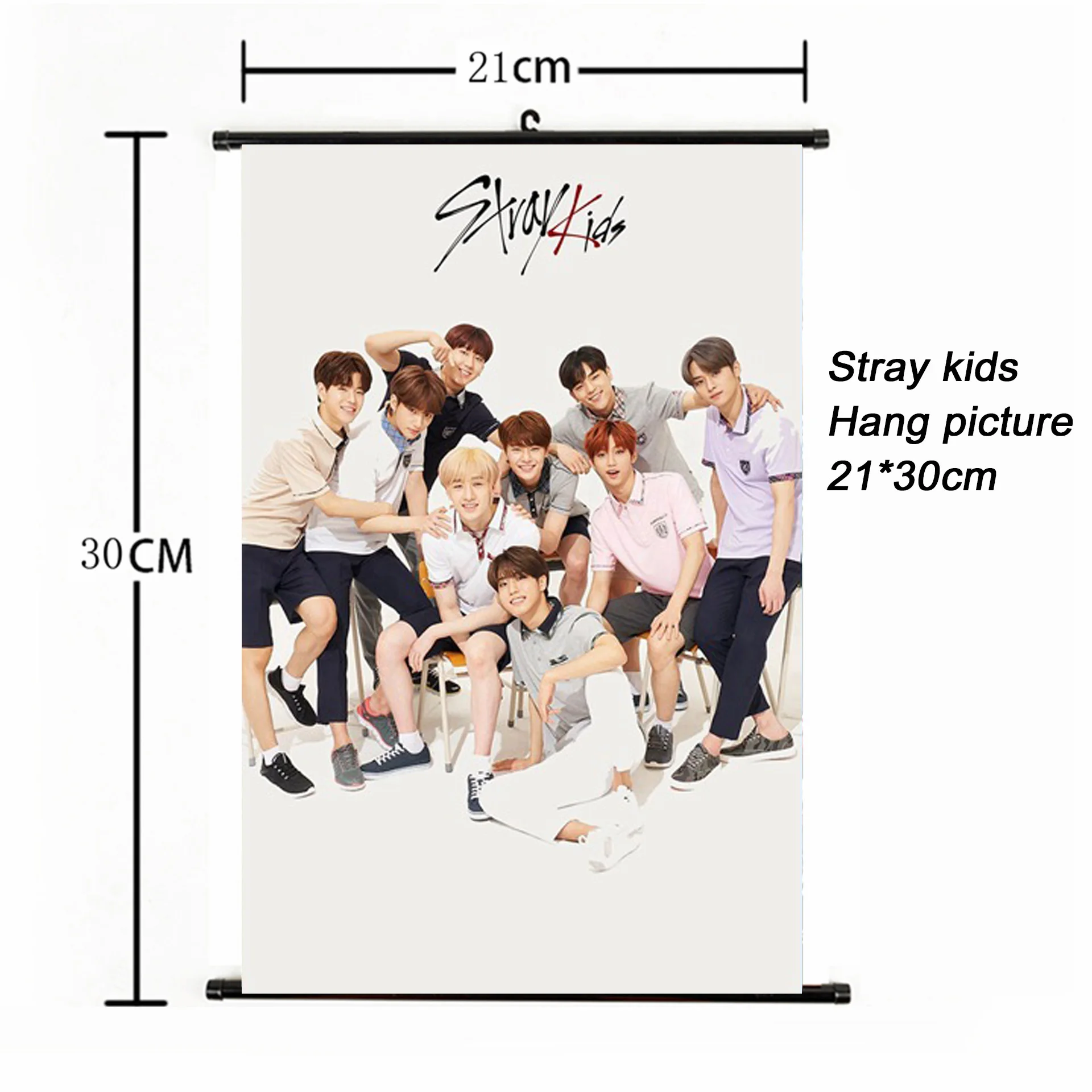 

Fashion Kpop Stray Kids Hang paintng 21*30cm poster stray kids signature album photocard poster fans collection stationery set