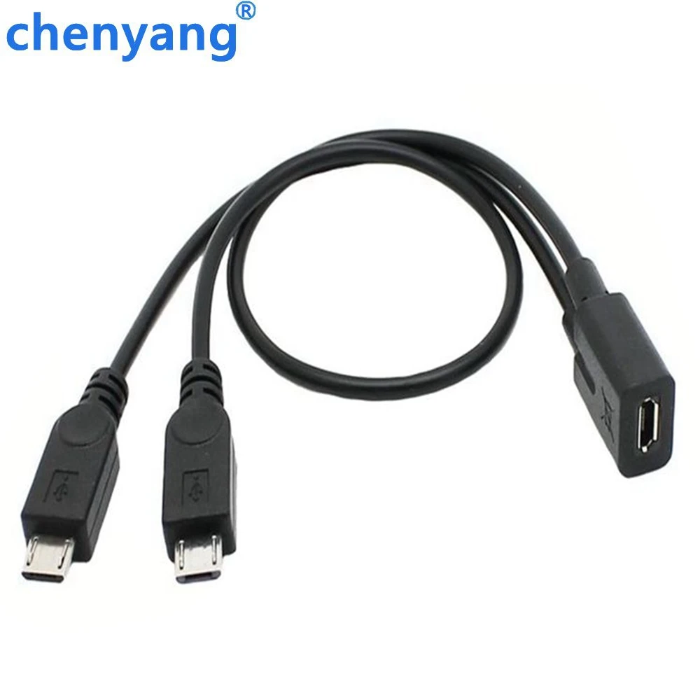 Micro USB Женский 1 до 2 микро сплиттер папа удлинитель зарядное устройство кабель